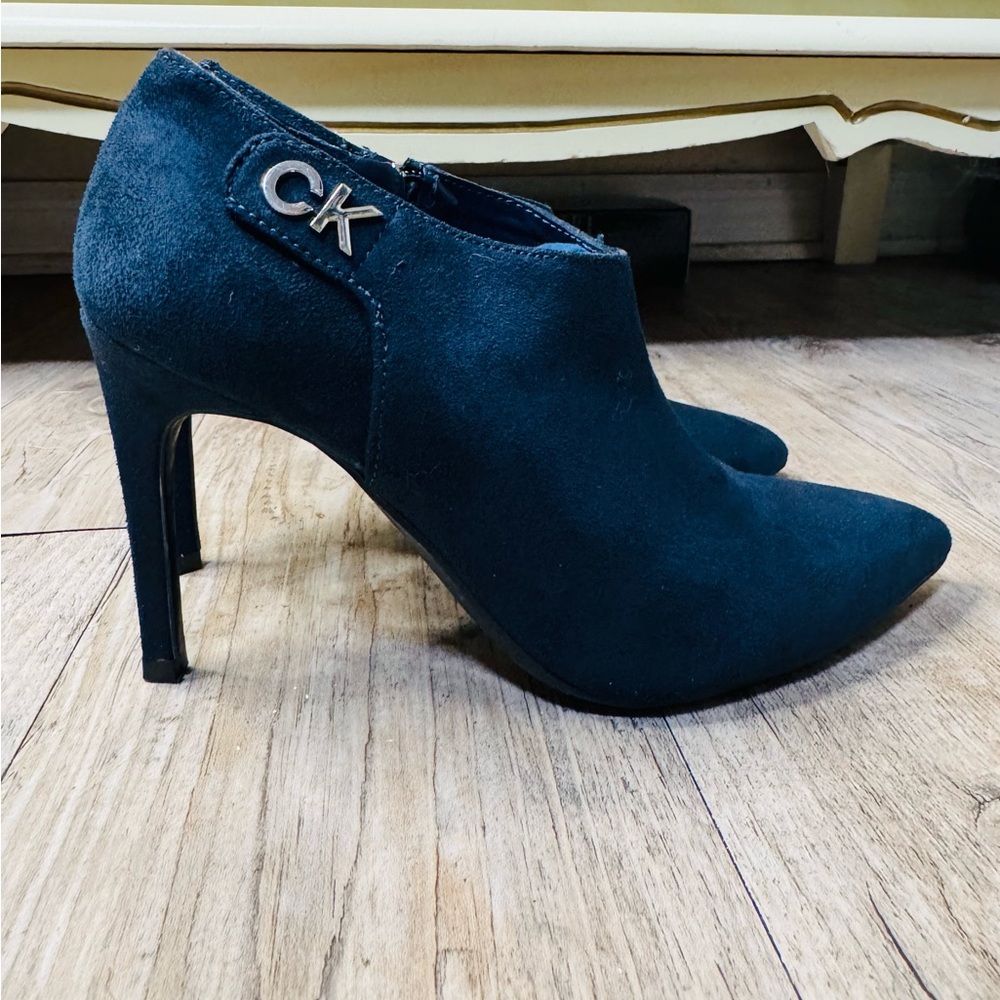 Calvin Klein Women's Dark Blue Heeled Boots